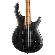 Cort Artisan B4 Element Fretless OPTB Electric Bass, Open Pore Trans Black 