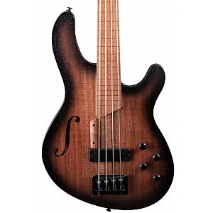 Cort Artisan B4FL MHPZ OPTA Fretless 4 String Electric Bass Guitar, OPTB