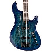 Cort GB Fusion 4BB 4 String Elctric Bass with Bag, Blue Burst