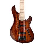 Cort GB Fusion 5 ABB 5 String Electric Bass with Bag, Antique Brown Burst