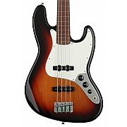 Fender Player Fretless Jazz Bass Guitar, Pau Ferro FB, 3 Tone Sunburst