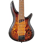Ibanez Premium SR5PBLTD 5 String Electric Bass Guitar, Dragon Eye Burst Low Gloss