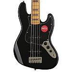 Squier Classic Vibe 70s Jazz Bass V String with Maple Fingerboard, Black New 2021