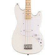 Squier Sonic Bronco Bass Guitar w/White Pickguard, Maple FB, Arctic White