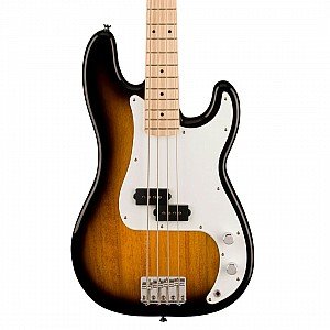 Squier Sonic Precision Bass Guitar w/White Pickguard, Maple FB, 2 Color Sunburst