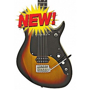 Aria Pro Jet B Tone Baritone Electric Guitar, 3 Tone Sunbust