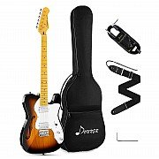 Donner DJC 1000STC Jazz Electric Guitar Thin line F Hole Beginner Full Size, Sunburst