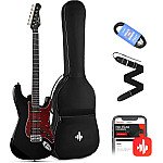 Donner DST 200 Solid Body Electric Guitar for Beginner, Single Coil Split System, Bonus Bag, Cable and Strap
