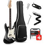 Donner DST 400D Solid Alder Body Electric Guitar Single Coil with Bag, Cable, Strap