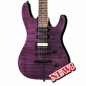 Kramer Striker Figured HSS Electric Guitar, Transparent Purple