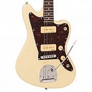 Vintage V65VVW ReIssued Vibrato Electric Guitar, Vintage White