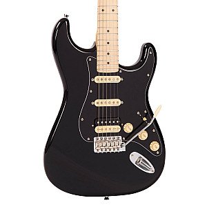 Vintage V6HMBB ReIssued Electric Guitar, Boulevard Black