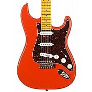 Vintage V6MFR ReIssued Electric Guitar with 3 Single Coil PU's, Firenza Red