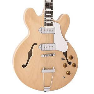 Vintage VSA500PM ReIssued Semi Acoustic Guitar, Natural Maple