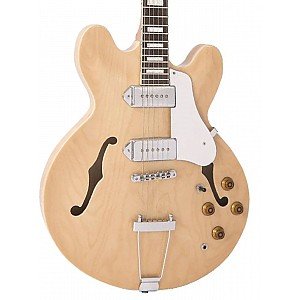 Vintage VSA500PM ReIssued Semi Acoustic Guitar, Natural Maple