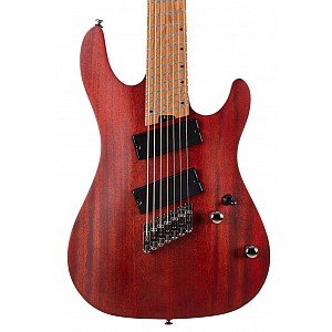 Cort KX307 Multi Scale OPM Electric 7 String Guitar, Open Pore Mahogany