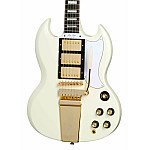 Epiphone 1963 Les Paul SG Custom with Maestro Vibrola Electric Guitar Include Hardcase, Classic White