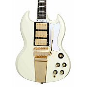 Epiphone 1963 Les Paul SG Custom with Maestro Vibrola Electric Guitar Include Hardcase, Classic White