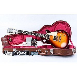 Epiphone 1959 Les Paul Standard Reissue Electric Guitar with Case, Deep Cherry Sunburst