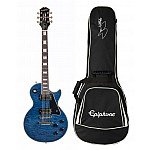 Epiphone Les Paul Custom Electric Guitar with Premium Gig Bag, Viper Blue