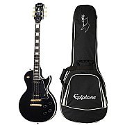 Epiphone Les Paul Custom P90 Limited Edition Electric Guitar with Premium Gig Bag, Ebony