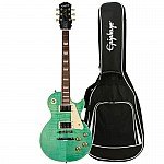 Epiphone Les Paul Standard 50s Figured Seafoam Green Electric Guitar with Gig Bag