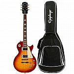 Epiphone Les Paul Standard 50s Figured Washed Cherry Sunburst Electric Guitar with Gig Bag