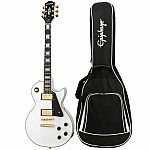 Epiphone Les Paul Custom Original Collection Electric Guitar with Gig Bag, Alpine White