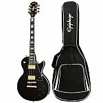 Epiphone Les Paul Custom Original Collection Electric Guitar with Gig Bag, Ebony 