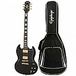 Epiphone SG Custom Two Humbucker Electric Guitar with Gig Bag, Ebony