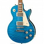 Epiphone Les Paul Standard 60s Quilt Top Electric Guitar, Transluent Blue