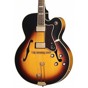 Epiphone Broadway Traditional Hollowbody Electric Guitar with Bag, Vintage Sunburst