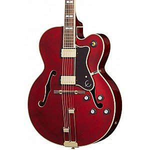 Epiphone Broadway Traditional Hollowbody Electric Guitar with Bag, Wine Red