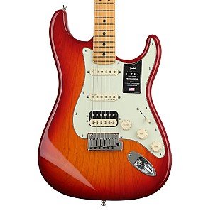 Fender American Ultra Stratocaster HSS with Maple Fingerboard, Plasma Red Burst