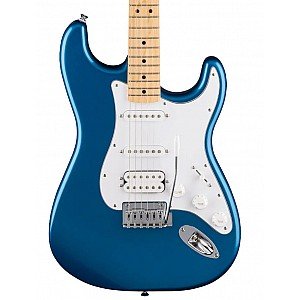 Fender Standard Stratocaster HSS Electric Guitar Maple FB, Aqua Marine Metallic Made in Indonesia