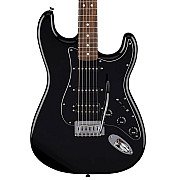 Fender Standard Stratocaster HSS Electric Guitar Laurel FB, Black Made in Indonesia