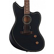 Fender Standard Acoustasonic Jazzmaster Electric Guitar RW FB, Black Made in Indonesia