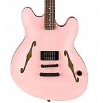 Fender Tom DeLonge Starcaster Electric Guitar, RW FB, Shell Pink