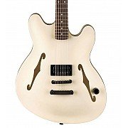 Fender Tom DeLonge Starcaster Electric Guitar, RW FB, Olympic White