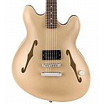 Fender Tom DeLonge Starcaster Electric Guitar, RW FB, Shoreline Gold