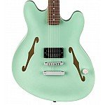 Fender Tom DeLonge Starcaster Electric Guitar, RW FB, Surf Green