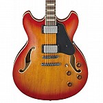 Ibanez ASV73 VAL Artcore Vintage Amber Burst Low Gloss Hollow Semibody Electric Guitar (VAL & VLL)