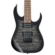 Ibanez GRG7221QA TKS 7 String Electric Guitar, Transparent Black Sunburst