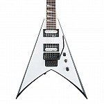 Jackson JS Series King V JS32T White with Black bevels Electric Guitar 