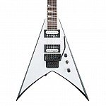 Jackson King V JS32T White with Black bevels Electric Guitar 