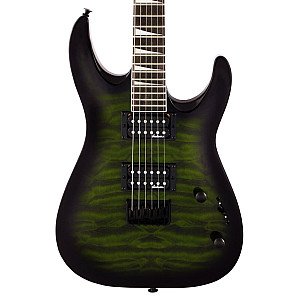 Jackson JS Series Dinky Arch Top JS32Q DKA HT Electric Guitar, Amaranth FB, Transparent Green Burst