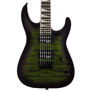 Jackson Dinky Arch Top JS32Q DKA HT Electric Guitar, Amaranth FB, Transparent Green Burst