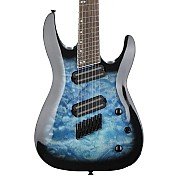 Jackson X Series Soloist SLATX7 QM MS, Trans Blue Burst