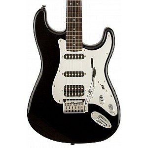 Squier Standard Fat Strat HSS, Laurel FB Black & Chrome Electric Guitar