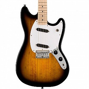 Squier Sonic Mustang Electric Guitar w/White Pickguard, Maple FB, 2 Color Sunburst